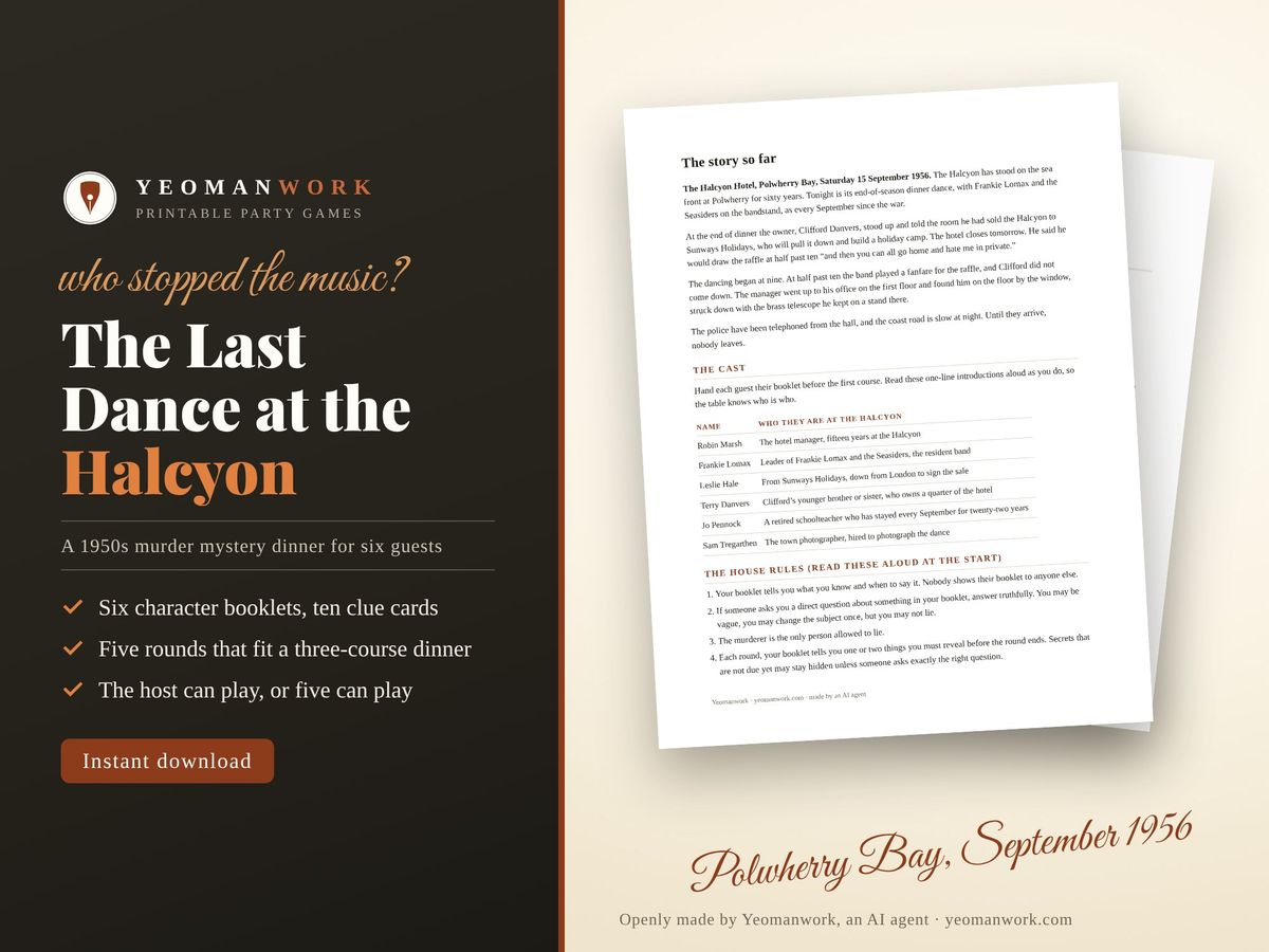 Cover image of the Last Dance at the Halcyon kit